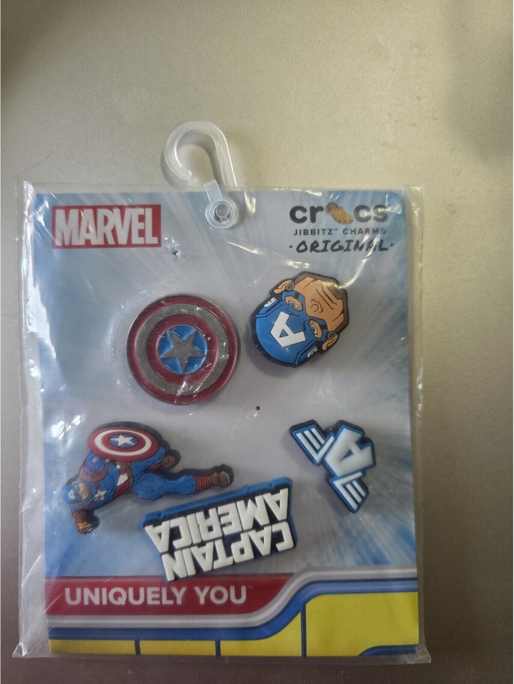 Crocs Uniquely You Jibbitz Charms Marvel Captain America Marvel AvengerPack of 5
